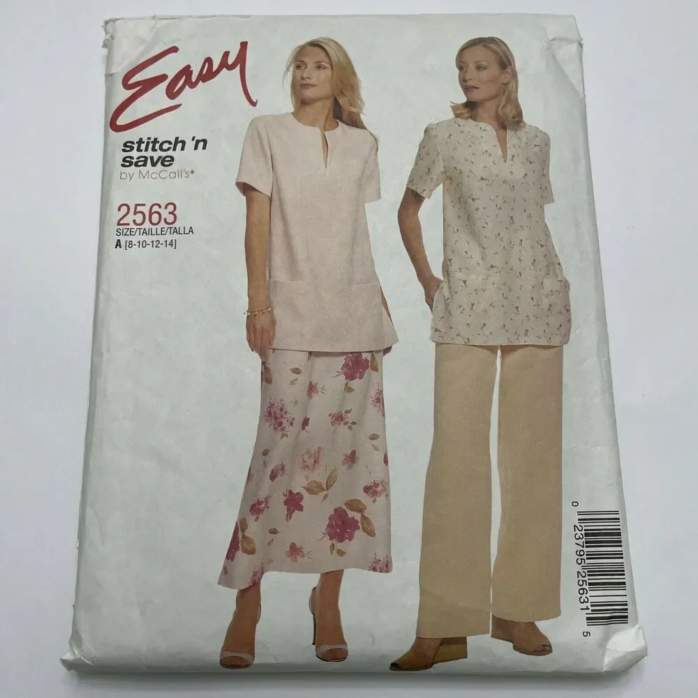 Easy 2563 McCall's Pattern SZ 8-14 Misses' Top Pants Skirt